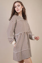 Load image into Gallery viewer, Cider Season Oversized Striped Casual Knit Mini Dress