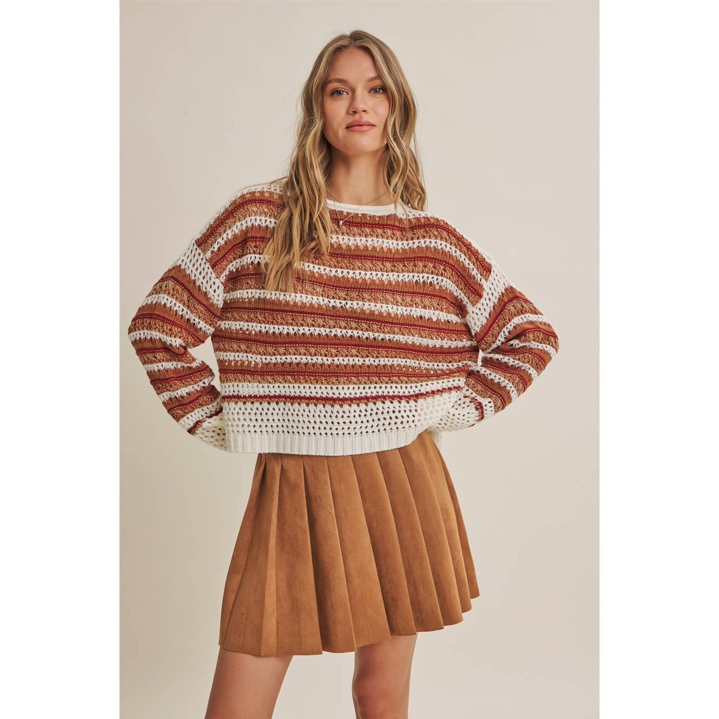 Rodeo Romance Vegan Suede Pleated Mini Skirt