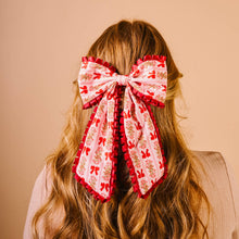 Load image into Gallery viewer, Fancy Frills Hair Bow-Oh So Merry