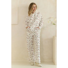 Load image into Gallery viewer, Cozy Holiday Print Lounge Hoodie