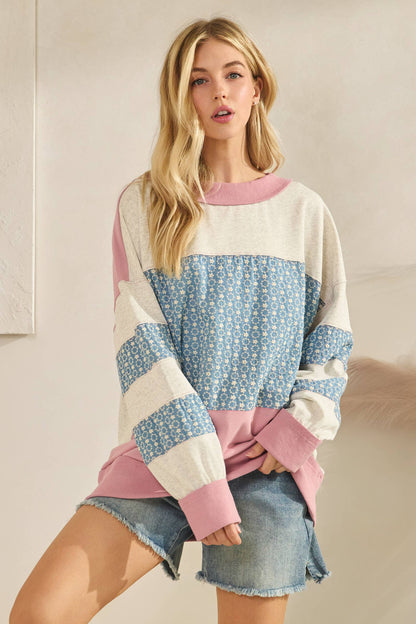 Retro Patchwork Sweatshirt
