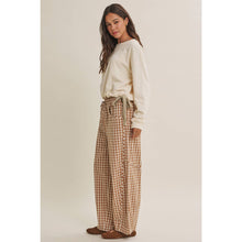 Load image into Gallery viewer, Easy Day Relaxed Gingham Cotton Barrel Leg Pants