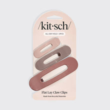 Load image into Gallery viewer, Flat Lay Claw Clip 3pc Flat - Ultra Glossy Terracotta