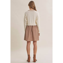 Load image into Gallery viewer, Golden Fields Layered Contrast Twofer Stripe Mini Dress