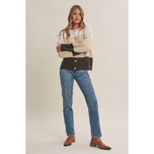 Load image into Gallery viewer, Morning Chai Color-block Sweater Cardigan