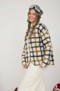 Plaid & Cozy Button Down Jacket