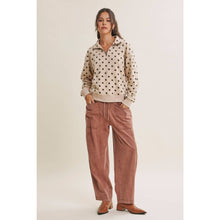 Load image into Gallery viewer, Spot On Polka Dot Half-Zip Pullover Sweatshirt