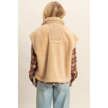 Load image into Gallery viewer, Cool Weather Vibes Sherpa Vest with Tie-Up Side Details
