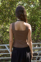 Load image into Gallery viewer, Livin’ on the Edge Zip- Front Square Neck Sleeveless Top