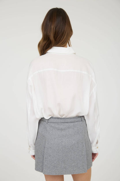 Feeling Bossy Oversized Button Down Long Sleeve Top