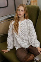 Load image into Gallery viewer, FLORAL STRIPE HENLEY QUILTED JACKET