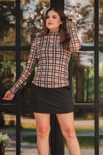 Load image into Gallery viewer, Keigan Mesh Top- Nora Plaid