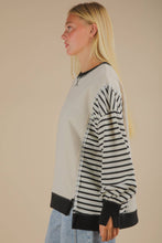 Load image into Gallery viewer, Ready for the Weekend Oversized Striped Knit Top
