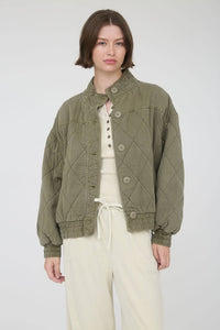 Morning Fog Mineral Washed Quilted Jacket