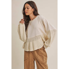 Load image into Gallery viewer, Soft Autumn Mixed Media Sweatshirt