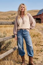 Load image into Gallery viewer, Color Block Henley Sweater