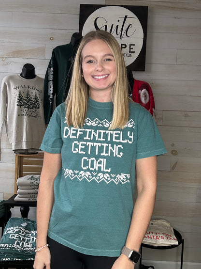 Definitely Getting Coal Comfort Colors Tee
