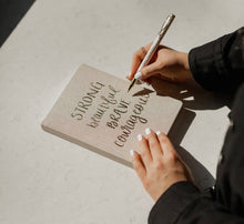 Load image into Gallery viewer, Strong Beautiful Brave Fabric Journal