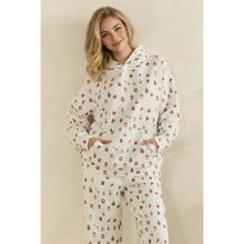 Load image into Gallery viewer, Cozy Holiday Print Lounge Hoodie