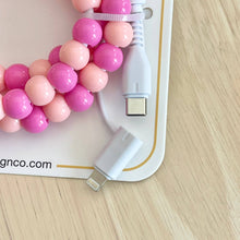 Load image into Gallery viewer, Beaded Phone Charger - Metallic Rainbow