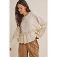Load image into Gallery viewer, Soft Autumn Mixed Media Sweatshirt