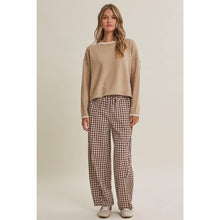Load image into Gallery viewer, Easy Day Relaxed Gingham Cotton Barrel Leg Pants