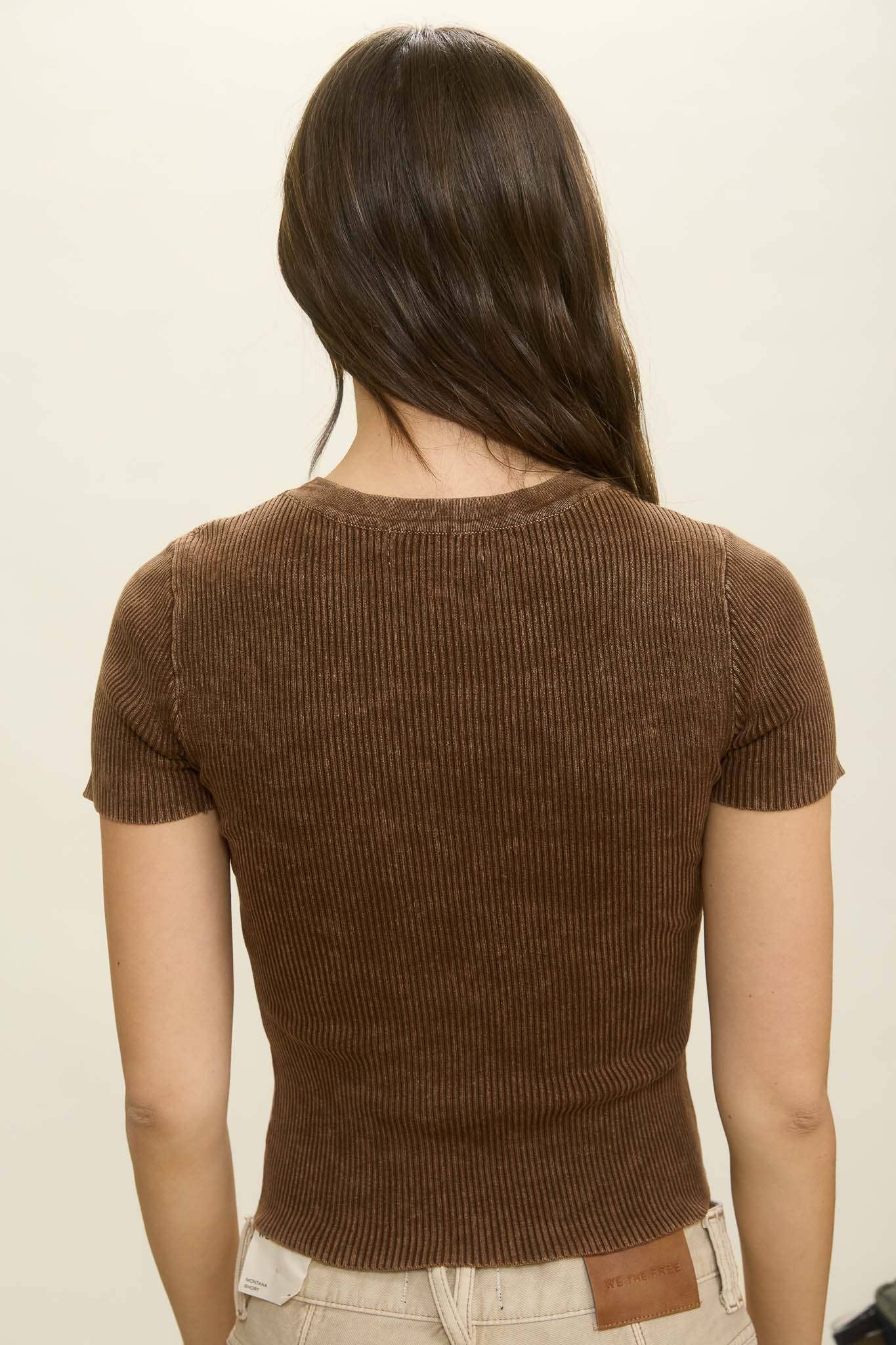 Everyday Essentials Ribbed Cropped Tee