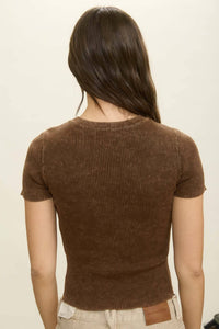 Everyday Essentials Ribbed Cropped Tee