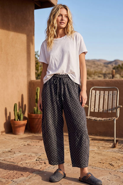 Oversized Mineral Washed Scuba Barrel Lounge Pants