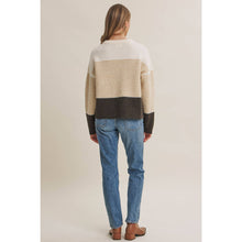 Load image into Gallery viewer, Morning Chai Color-block Sweater Cardigan