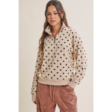 Load image into Gallery viewer, Spot On Polka Dot Half-Zip Pullover Sweatshirt