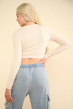 Load image into Gallery viewer, The Clean Slate Fitted Crop Henley Top