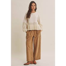 Load image into Gallery viewer, Soft Autumn Mixed Media Sweatshirt