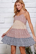 Load image into Gallery viewer, Patch Perfect Tiered Mini Dress