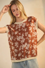 Load image into Gallery viewer, Floral Printed Jacquard Knit Top