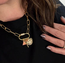 Load image into Gallery viewer, 18&quot; Carabiner Necklace with Charms