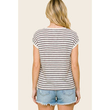 Load image into Gallery viewer, Relaxed Routine Striped Top
