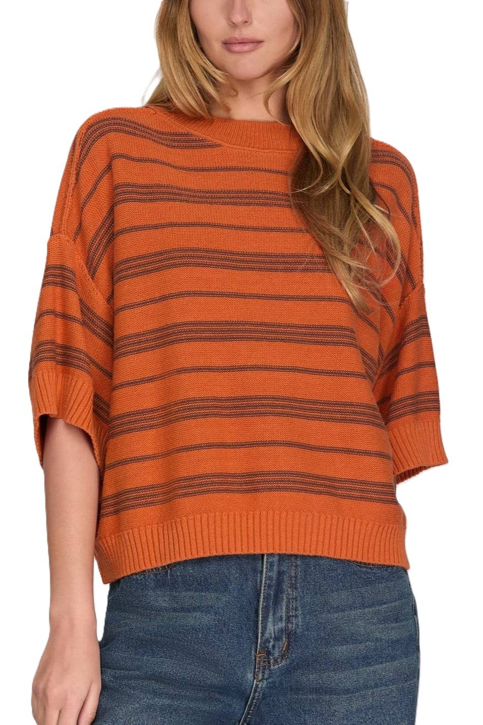 Autumn Adventures Striped Knit Sweater Top