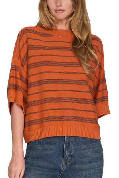 Autumn Adventures Striped Knit Sweater Top