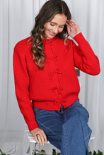 Load image into Gallery viewer, Pretty in Bows Snap Button Cardigan Sweater