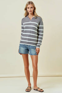 The Polo Club Striped Sweater Top