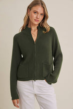Load image into Gallery viewer, Simple Comfort 2-Way Zip Everyday Sweater Jacket With Pockets