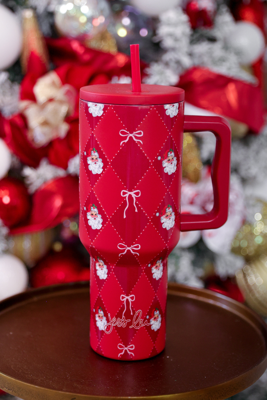 Santa's Signature Bow Tumbler