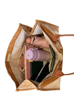 Load image into Gallery viewer, Oh Deer! Christmas is Here! Green Vinyl Tote Bag
