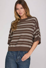 Load image into Gallery viewer, Autumn Adventures Striped Knit Sweater Top