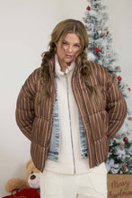 Load image into Gallery viewer, Cozy Lines Striped Puffer Jacket
