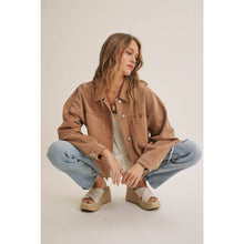 Load image into Gallery viewer, Rustic Road Mineral-Washed Twill Oversized Layering Jacket