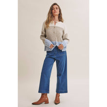 Load image into Gallery viewer, Morning Chai Color-block Sweater Cardigan