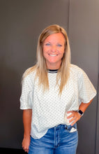 Load image into Gallery viewer, The Go-To Knit Polka Dot Oversized Top