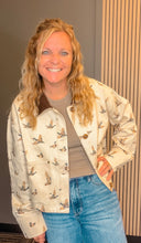 Load image into Gallery viewer, Feather and Field Mallard Duck Print Corduroy Collar Jacket